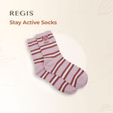 REGIS Limited Edition Stay Active Pink Stripes Socks
