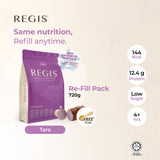 REGIS Nutritional Meal Replacement Shake Taro 720g  | Low Sugar | Low Calorie | Halal | High Protein | Diet Meal